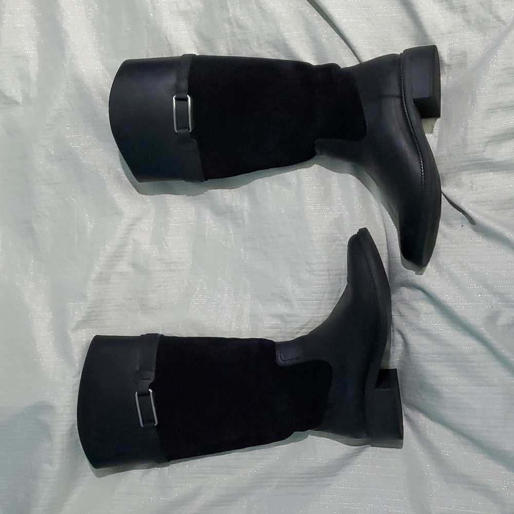 Clarks Maye Carly Stacked Heel Riding Boots